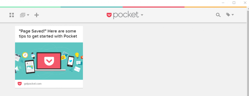 Pocket app interface