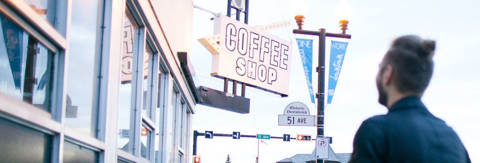 coffee shop outside view